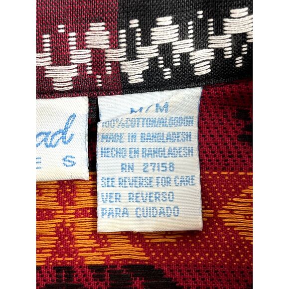 Vintage Backroad Blues Western Cowboy Button Down Shirt Red Shirt Size M - Picture 8 of 10